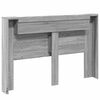 vidaXL Headboard Cabinet with LED Grey Sonoma 160 x 16.5 x 103.5 cm