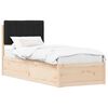 vidaXL Bed Frame with Upholstered Headboard Black 75 x 190 cm