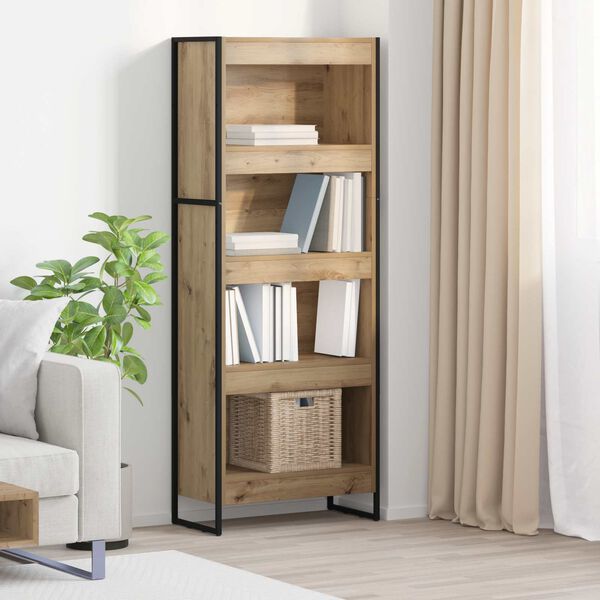 vidaXL Book Cabinet Artisian Oak 60 x 30 x 155 cm Engineered Wood