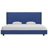 vidaXL Bed Frame without Mattress Blue Fabric 150x200 cm King Size