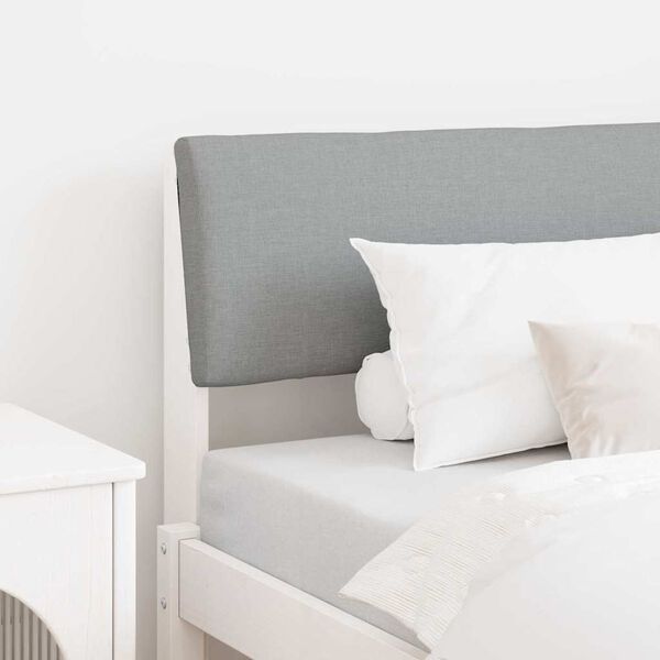 vidaXL Upholstered Headboard Light Grey 90 cm Solid Pine Wood