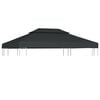 vidaXL Gazebo Top Cover | Anthracite | Polyester with PVC coating | 4x3 meters