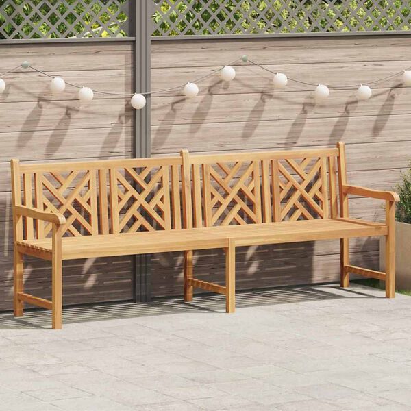 vidaXL Bench Brown 228 x 60 x 90 cm Solid Teak Wood