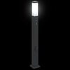 vidaXL Bollard Light with Sensor&Outlet 80 cm Black IP44