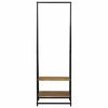 vidaXL Clothes Rack Black 60 x 45 x 180 cm Solid Acacia wood