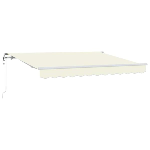 vidaXL Retractable Awning Cream 250 x 200 cm Polyester and Aluminium