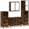 vidaXL 4&nbsp;Piece Bathroom Furniture Set&nbsp;Smoked Oak Engineered Wood