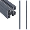 vidaXL Fence Posts 2 pcs Dark Grey 185 cm Aluminium