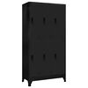 vidaXL Locker Cabinet | Black | Steel | Large | Locker Cabinet | Rectangular