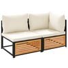vidaXL Garden Sofa with Cushions 2-Seater Solid Wood Acacia