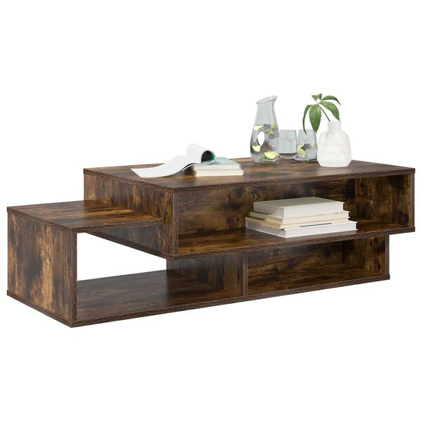 vidaXL Coffee Table Smoked Oak 105 x 50 x 32.5 cm Engineered Wood