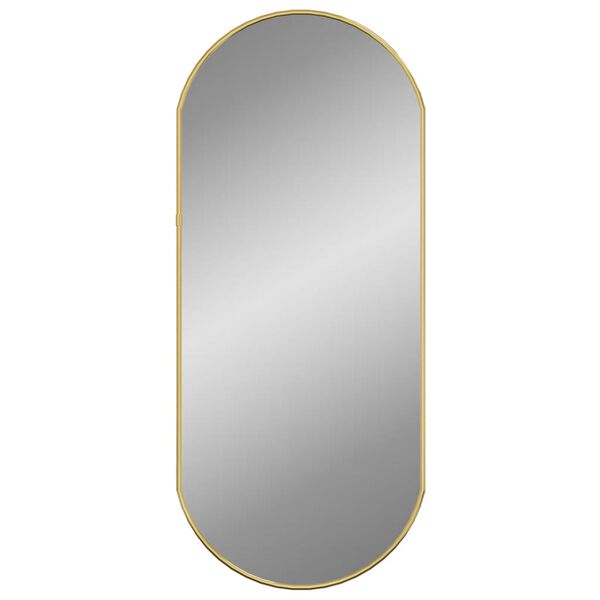 vidaXL Wall Mirror Gold 70x30 cm Oval
