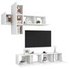 vidaXL 7 Piece TV Cabinet Set White Engineered Wood