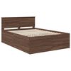 vidaXL Bed Frame with Headboard Brown Oak 150 x 200 cm Engineered Wood