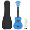 vidaXL Soprano Ukulele Set with Bag for Kids Baby Blue 23"