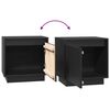 vidaXL Bedside Cabinets 2 pcs Black 40x30x40 cm Solid Wood Pine