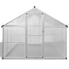 vidaXL Reinforced Aluminium Greenhouse with Base Frame 6.05 m&sup2;