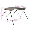 vidaXL 2-bow Bimini Top Grey 150x120x110 cm