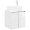vidaXL Wall-Mounted Sink Vanity High Gloss White 53 x 35 x 63 cm