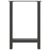 vidaXL Dining Table Legs Anthracite 2 pcs 60x(72-73) cm Steel
