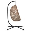 vidaXL Hanging Egg Chair Light cream 104 x 100 x 191 cm Poly Rattan