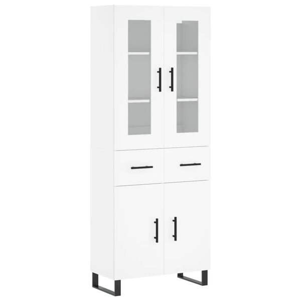 vidaXL Highboard White 69.5x34x180 cm Engineered Wood