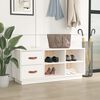 vidaXL Shoe Bench White 100x34x45 cm Solid Wood Pine