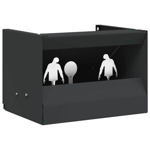 vidaXL Bullet Trap Box Black 29 x 22 x 20 cm Steel
