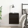 vidaXL Wall-mounted Bedside Cabinet Black Oak 38x34x40 cm