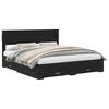 vidaXL Bed Frame with Drawer Black Oak 180 x 200 cm Engineered Wood