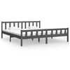 vidaXL Bed Frame without Mattress Grey Solid Wood 200x200 cm