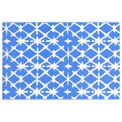 vidaXL Outdoor Carpet Blue and White 160x230 cm PP
