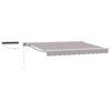 vidaXL Electric Retractable Awning Light Grey and White 3 x 2.5 m