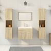 vidaXL 5 Piece Bathroom Furniture Set Sonoma Oak Engineered Wood