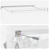 vidaXL Awning Frame White 3.5 x 2 m Powder-coated steel and aluminium