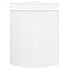 vidaXL Bamboo Corner Laundry Basket White 60 L