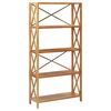 vidaXL 5-Tier Shelf 80x30x163.5 cm Solid Oak Wood