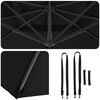 vidaXL Cantilever Roma Parasol Black and Black 352 x 251 x 260 cm