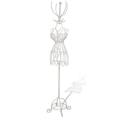 Vintage Style Wire Dress Form with Coat Hooks