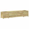 vidaXL Garden Storage Bench with planter Impregnated Pine Wood