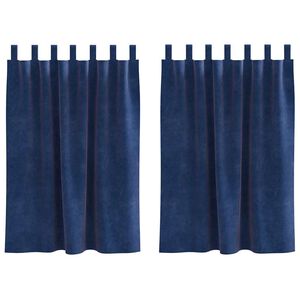 vidaXL Curtains 2 pcs Dark Blue 140 x 140 cm Velvet