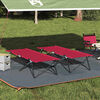 vidaXL Folding Camping Bed 2 pcs Red 206 x 76 x 74 cm Oxford and Steel