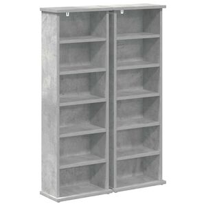vidaXL CD Cabinet 2 pcs Concrete Grey 32 x 17 x 92 cm Engineered Wood