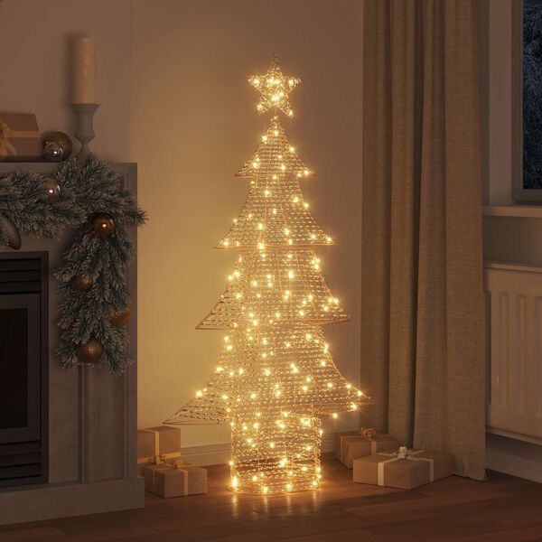 vidaXL Christmas Tree with 160 LEDs Warm white 151 cm PET