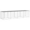 vidaXL Chicken Cage with Roof Light Grey 403x98x90 cm Galvanised Steel