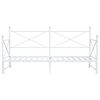 vidaXL Daybed with Trundle without Mattress White 100x190 cm Steel