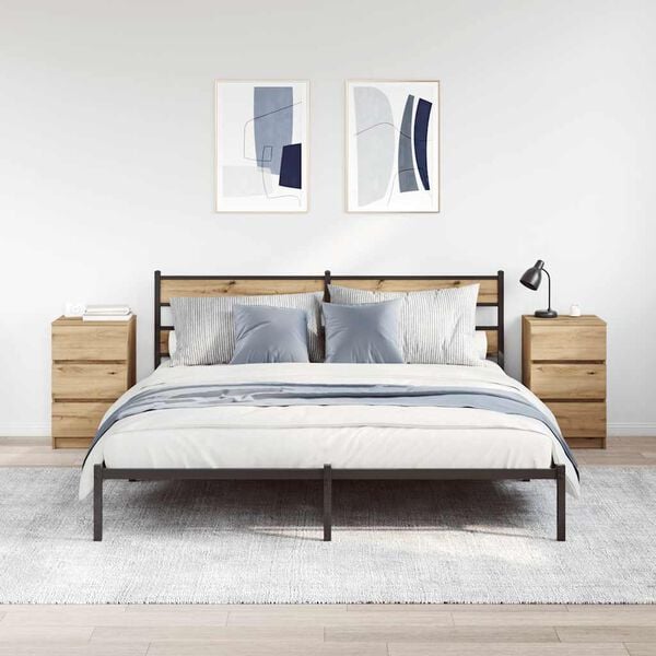 vidaXL Bedside Cabinets with 3 Drawers 2 pcs Artisan Oak 39x35x65 cm