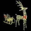 vidaXL Reindeer Pull Sleigh Warm white 70 x 26 x 128.5 cm Acrylic