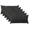 vidaXL Cushion with Pillow HEERLEN 6 pcs Black Velvet
