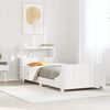 vidaXL Bed Frame without Mattress White 90x200 cm Solid Wood Pine